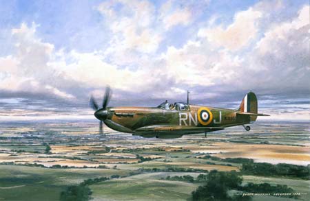 Spitfire on Patrol Scenes of the Battle of Britain print