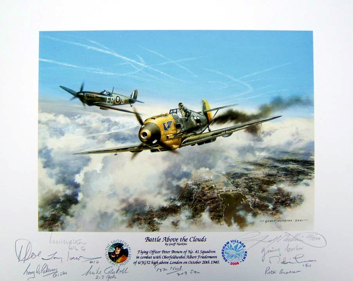 Battle Above the Clouds - signed by 9 Battle of Britain pilots