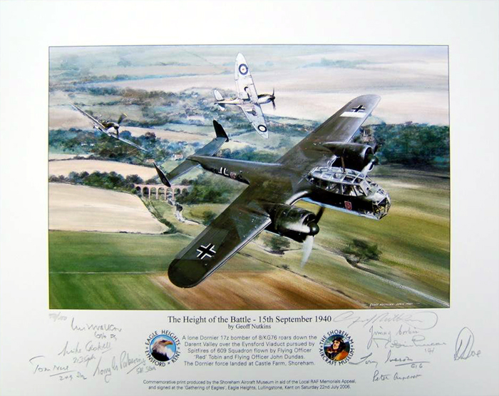 Height of the Battle - 15th September 1940 - signed by 9 Battle of Britain pilots