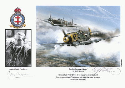Squadron Leader Peter Brown - Battle Above the Clouds - Pilot Portrait print