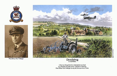 Pilot Officer Ron Pottinger - Doodlebug - Pilot Portrait print