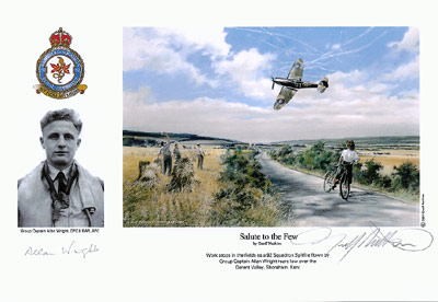 Group Captain Allan Wright - Salute to the Few - Pilot Portrait print